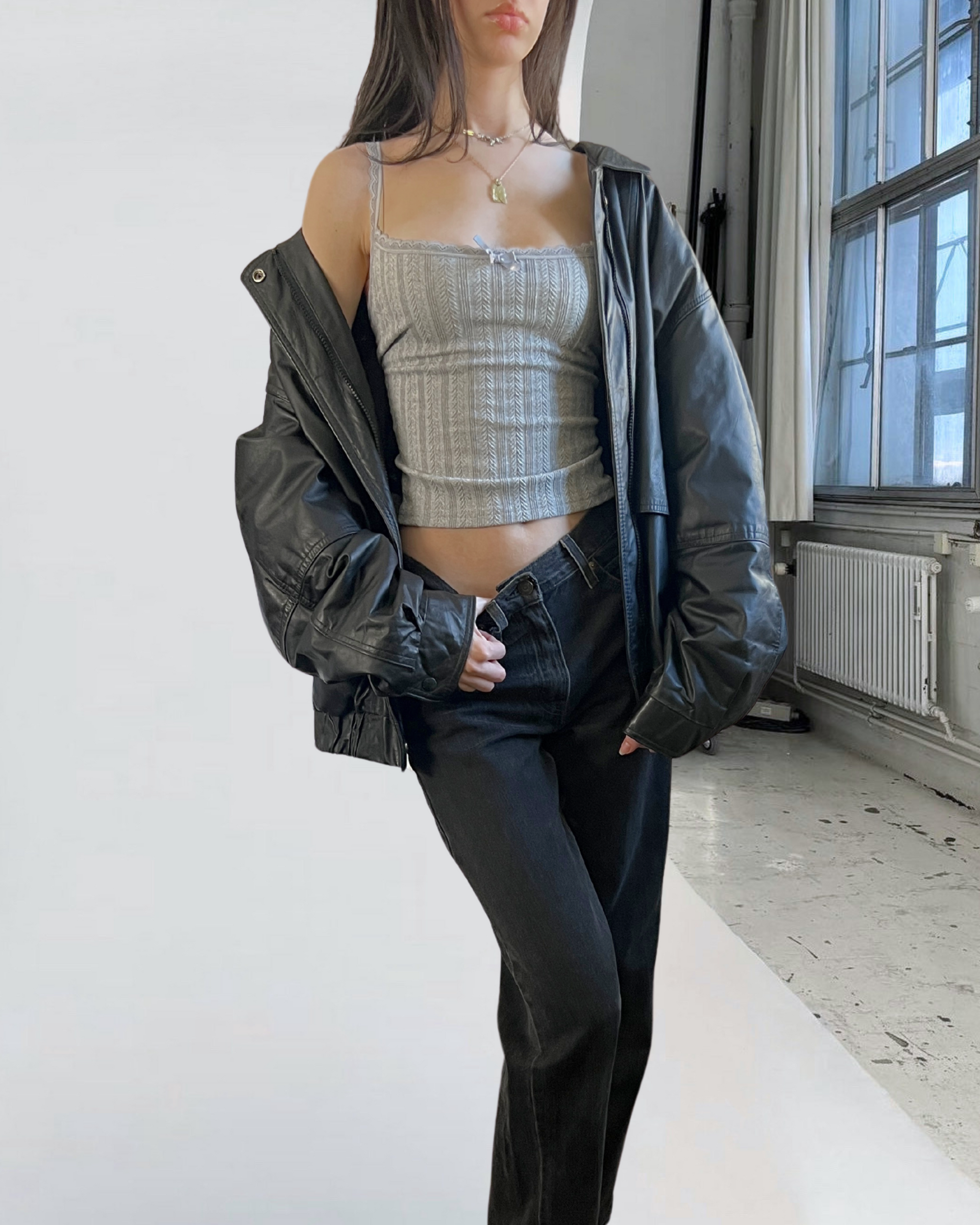 London Fog Leather Bomber