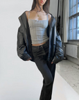 London Fog Leather Bomber