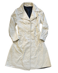 42" Cream Leather Trench