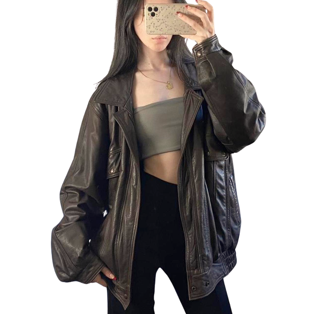 Leather Ranch Brown Bomber