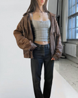 Club Leather Bomber