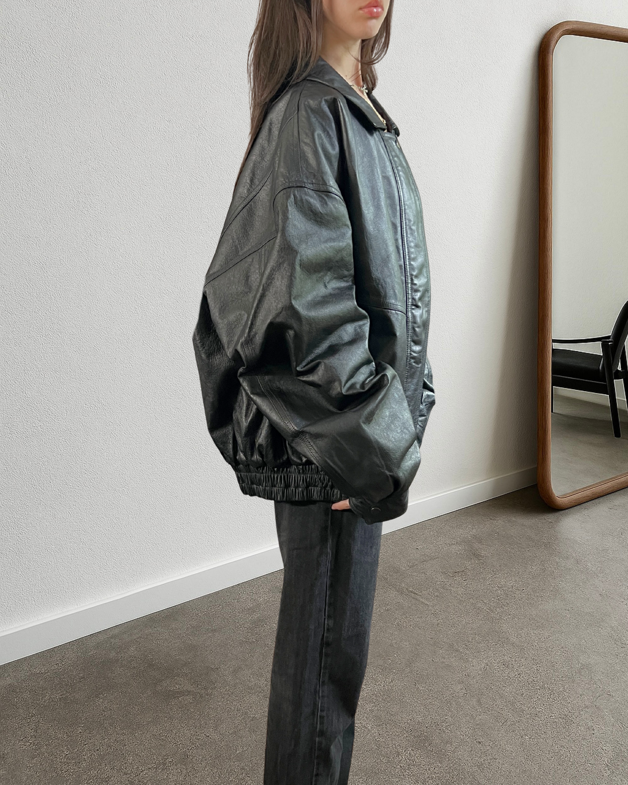 Beth Leather Bomber