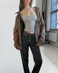 Club Leather Bomber