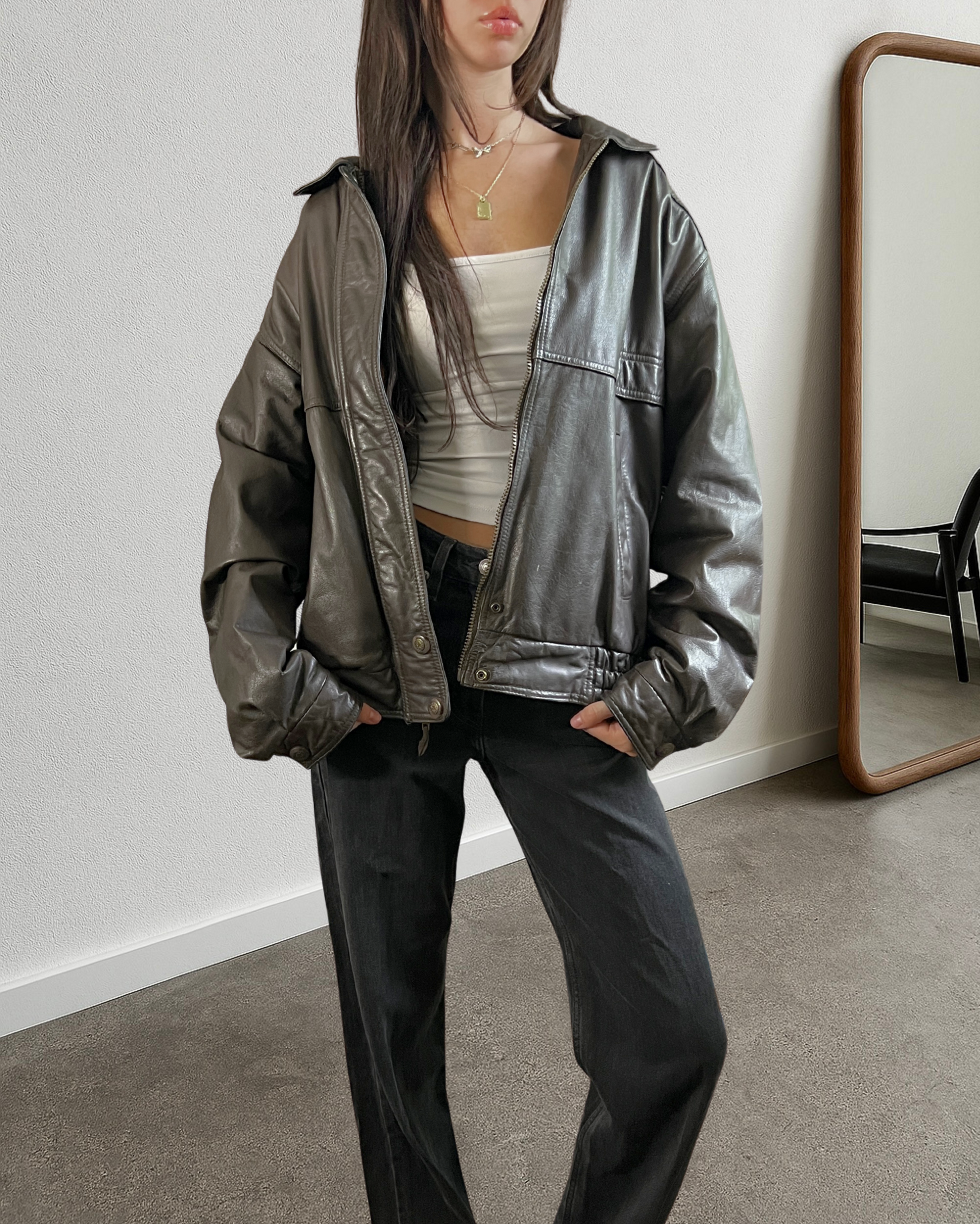 Esguire Leather Bomber