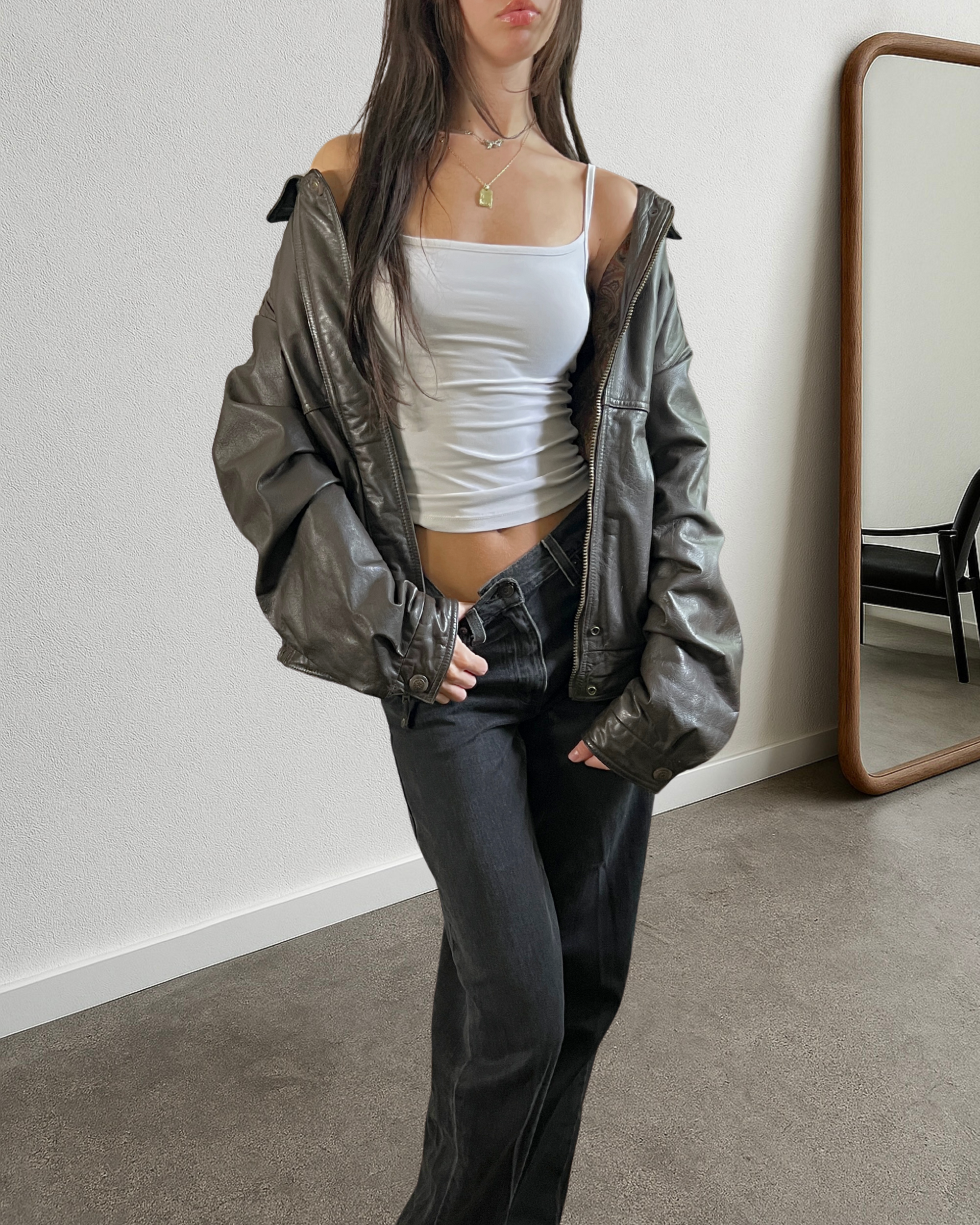 Esguire Leather Bomber