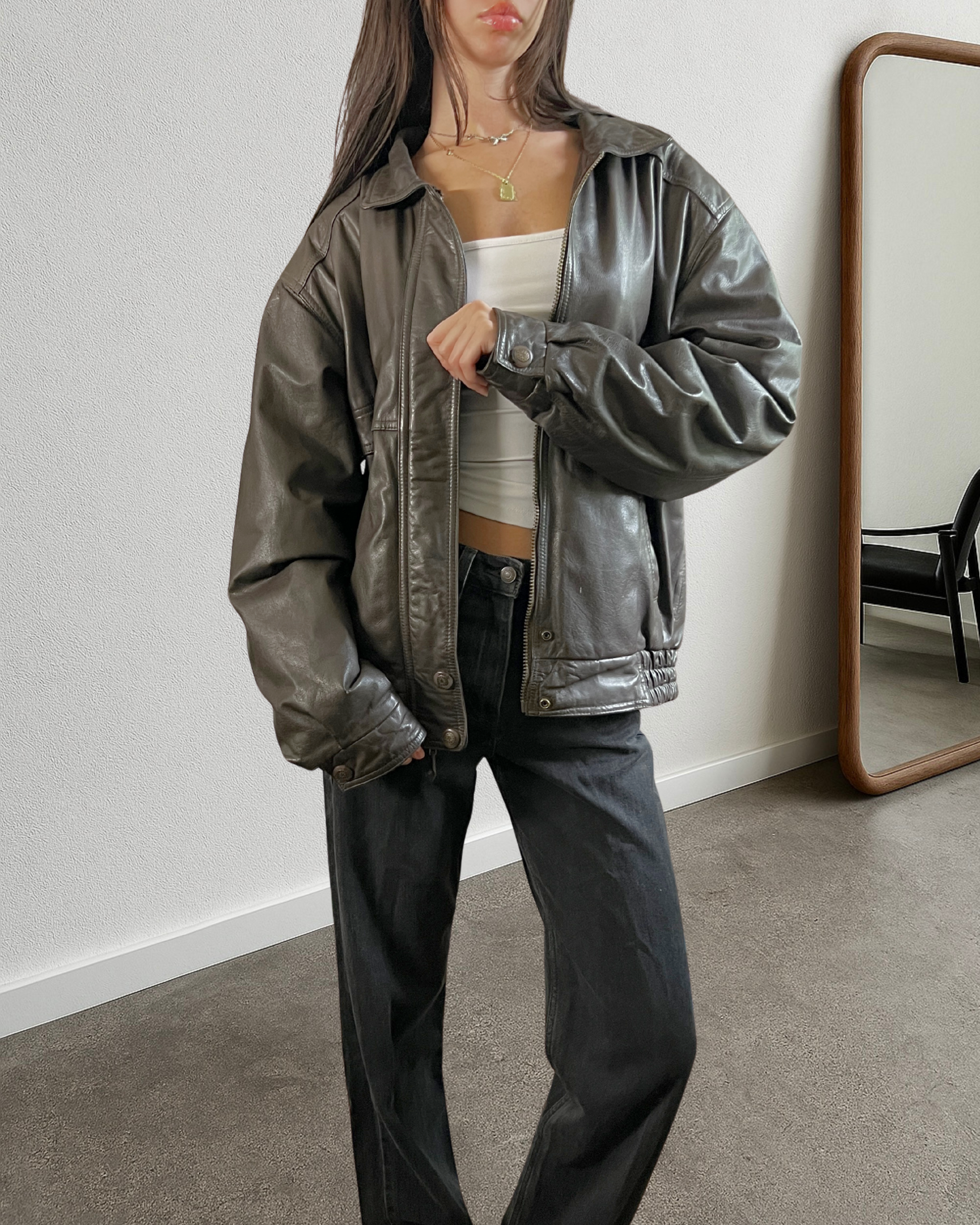 Esguire Leather Bomber