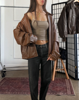 Reed Leather Bomber