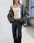 BRN Vegan Leather Bomber
