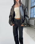 BRN Vegan Leather Bomber
