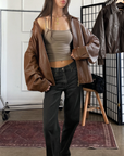 Reed Leather Bomber
