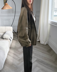 Solen Leather Bomber
