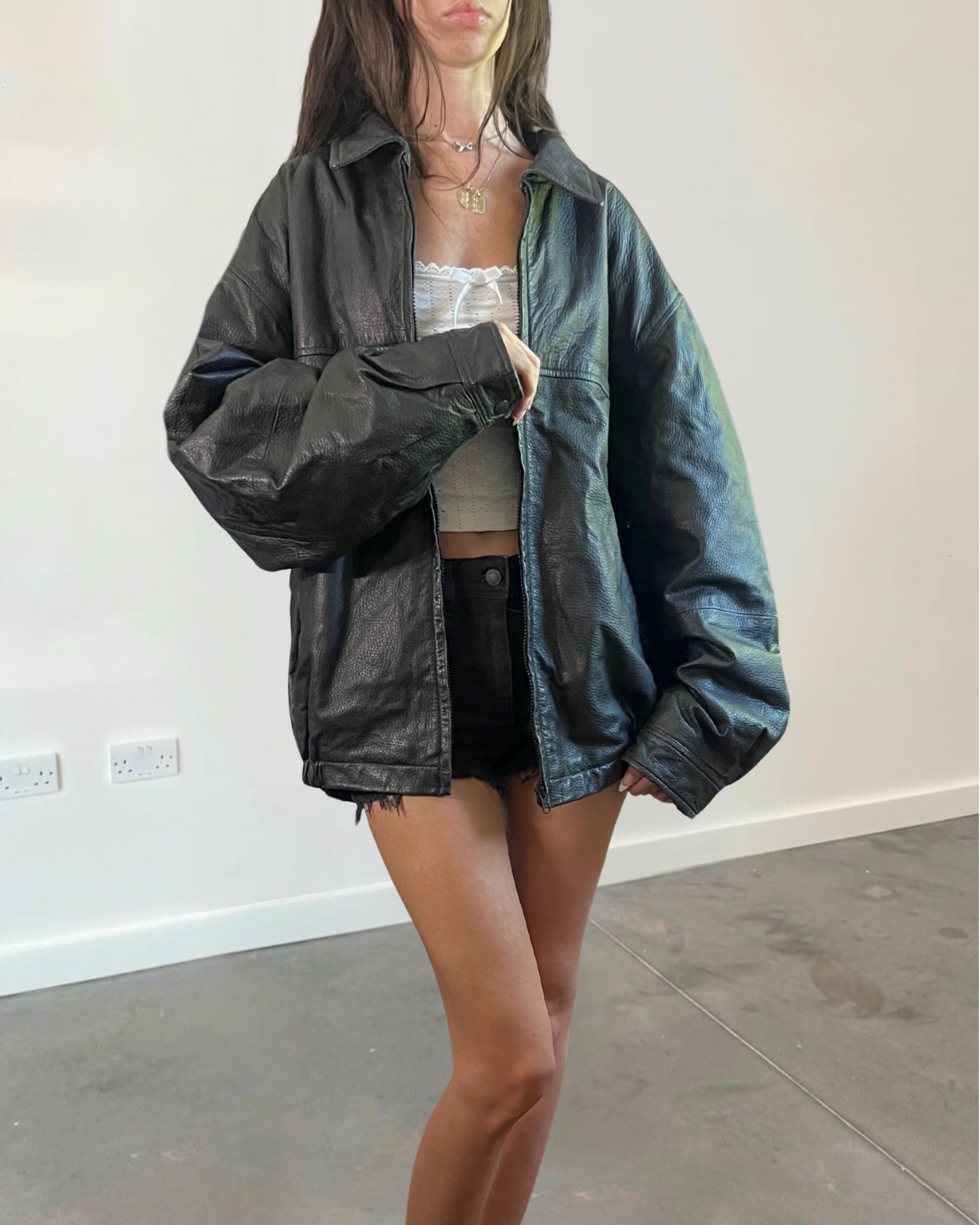 Brook Leather Bomber