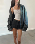 Brook Leather Bomber