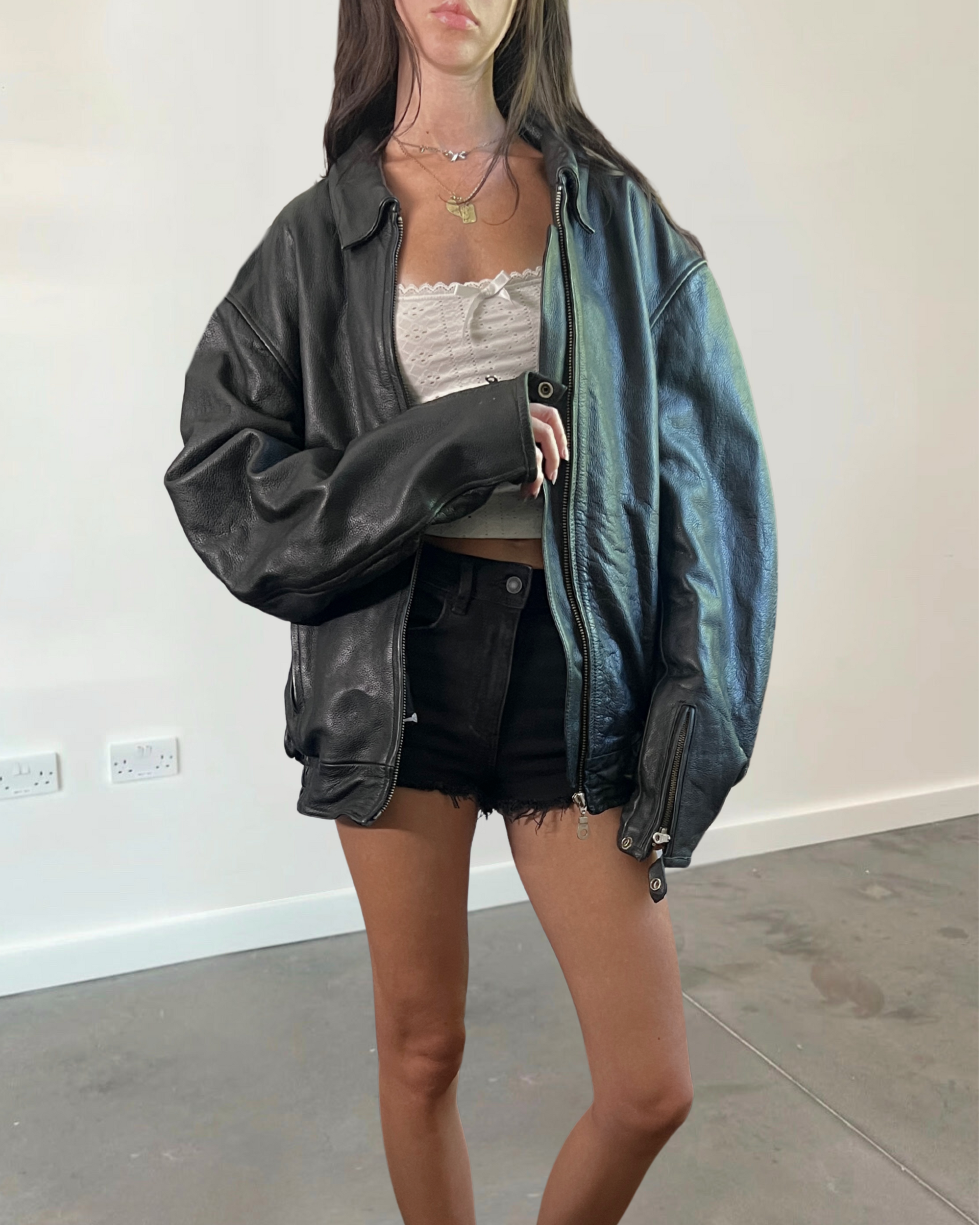 Ivie Leather Bomber