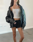 Ivie Leather Bomber