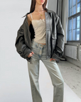 BLK Vegan Leather Bomber