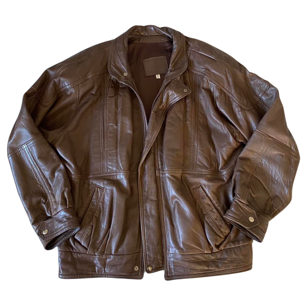 Espresso Leather Bomber
