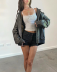 Bass Leather Bomber