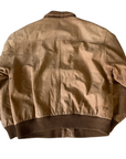 Russet Leather Bomber
