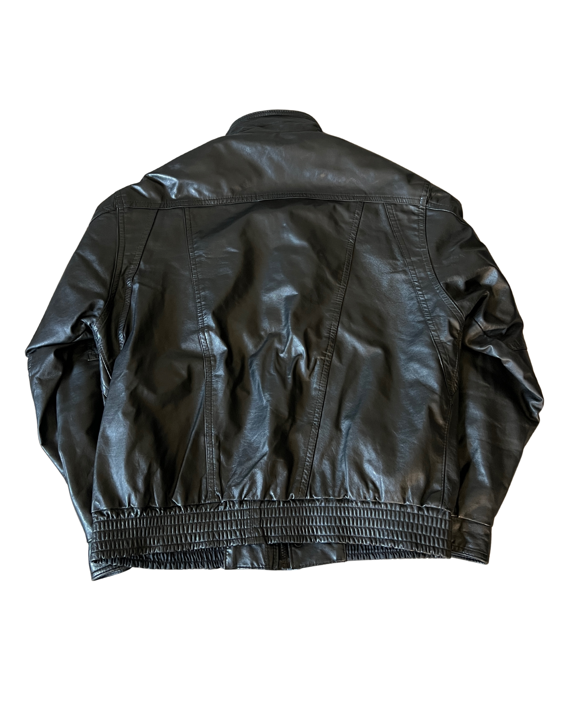 Funnel Leather Bomber