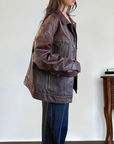 Billie Leather Bomber