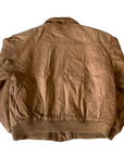 Tan Leather Bomber