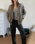 Attic Leather Bomber