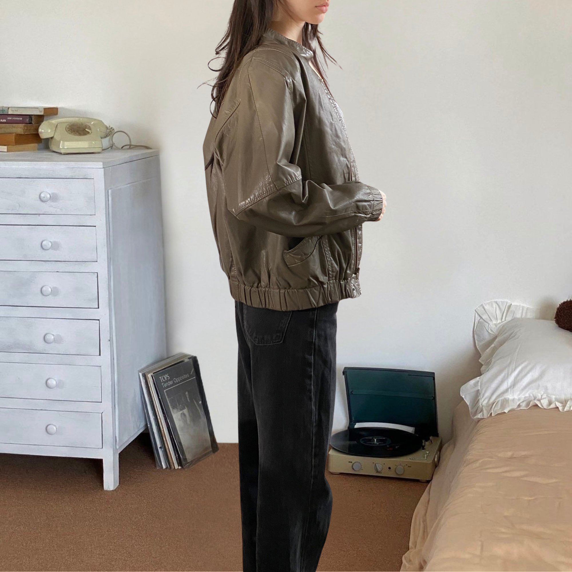 Attic Leather Bomber