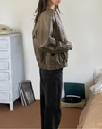 Attic Leather Bomber