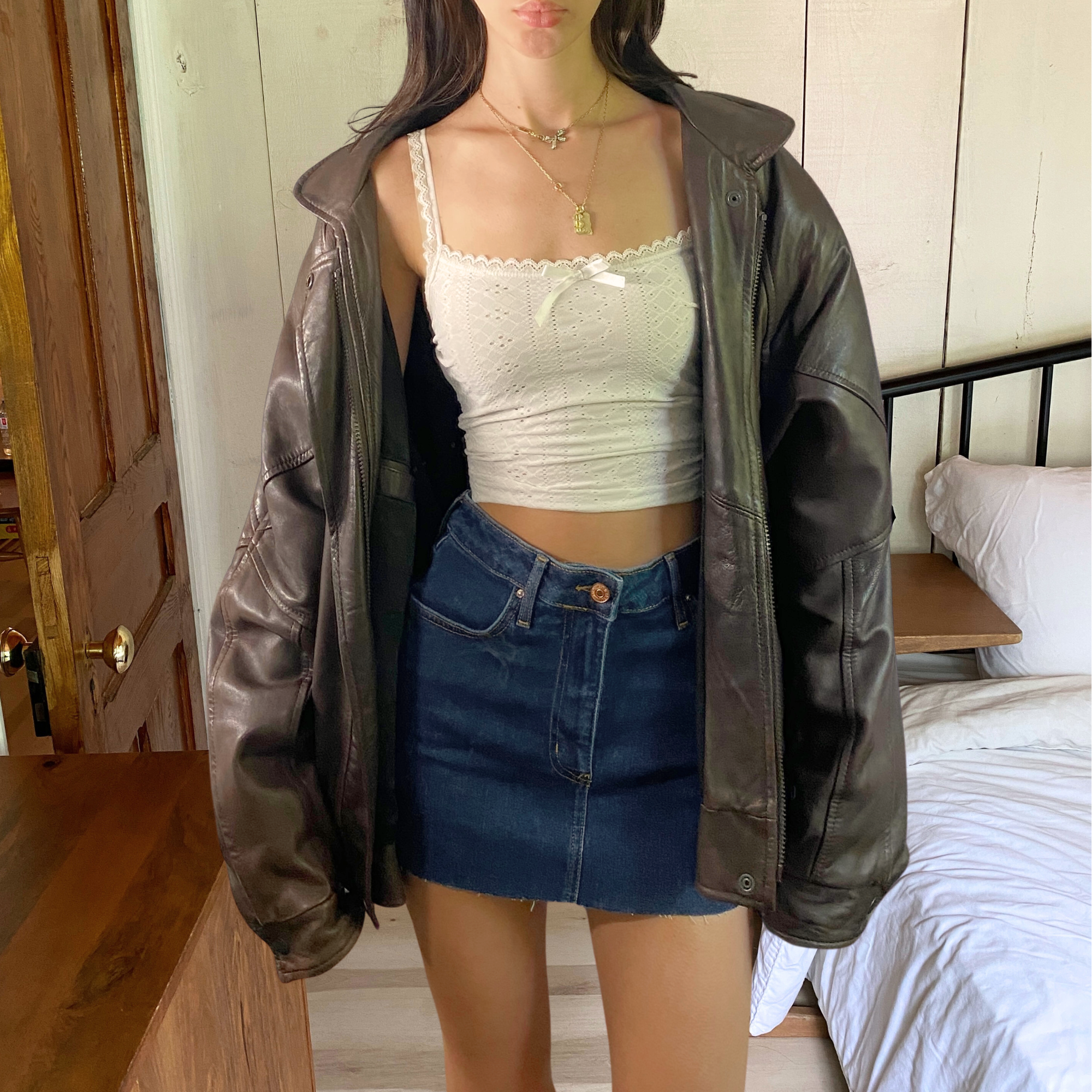 Bainton Leather Bomber