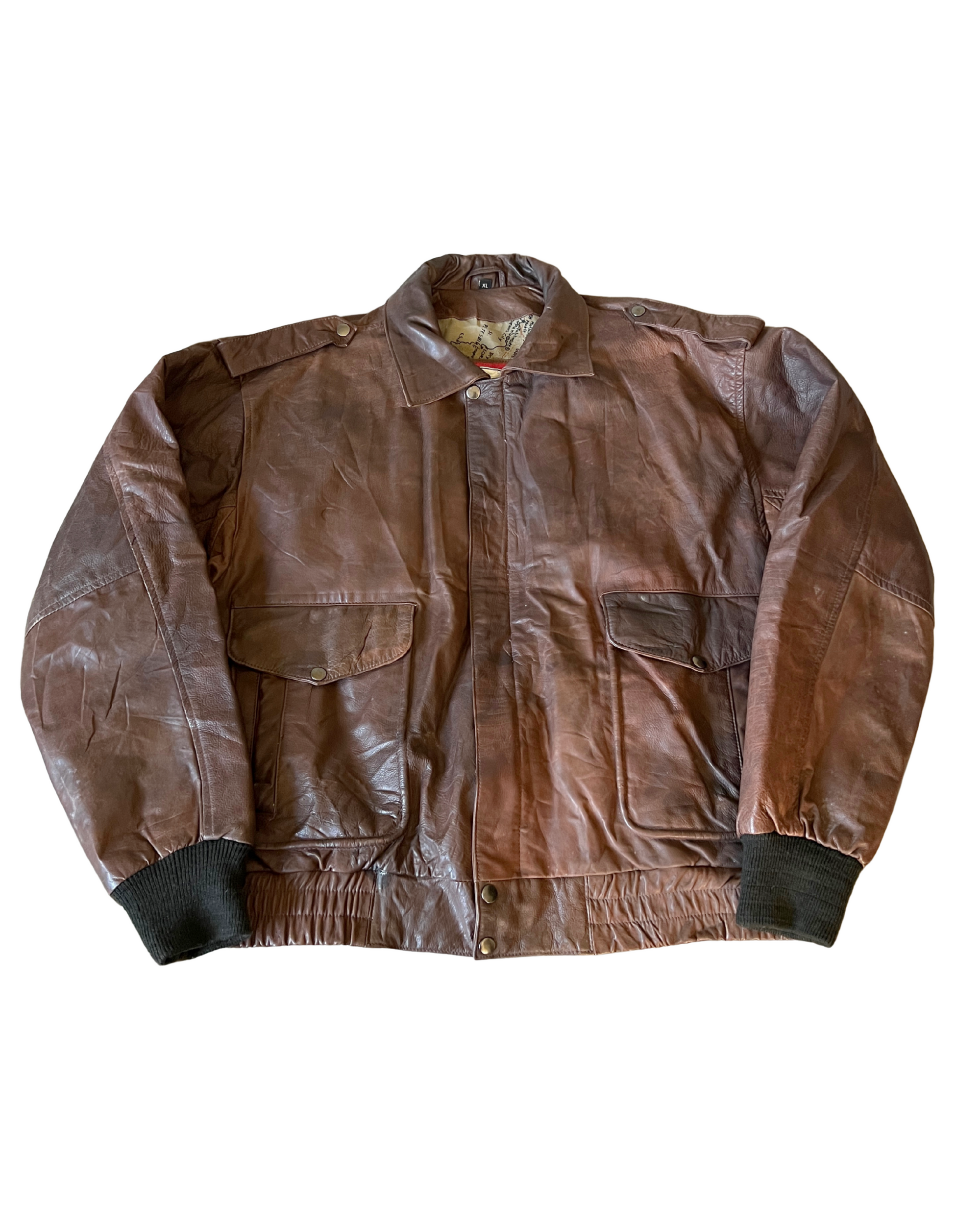 Routey Leather Bomber