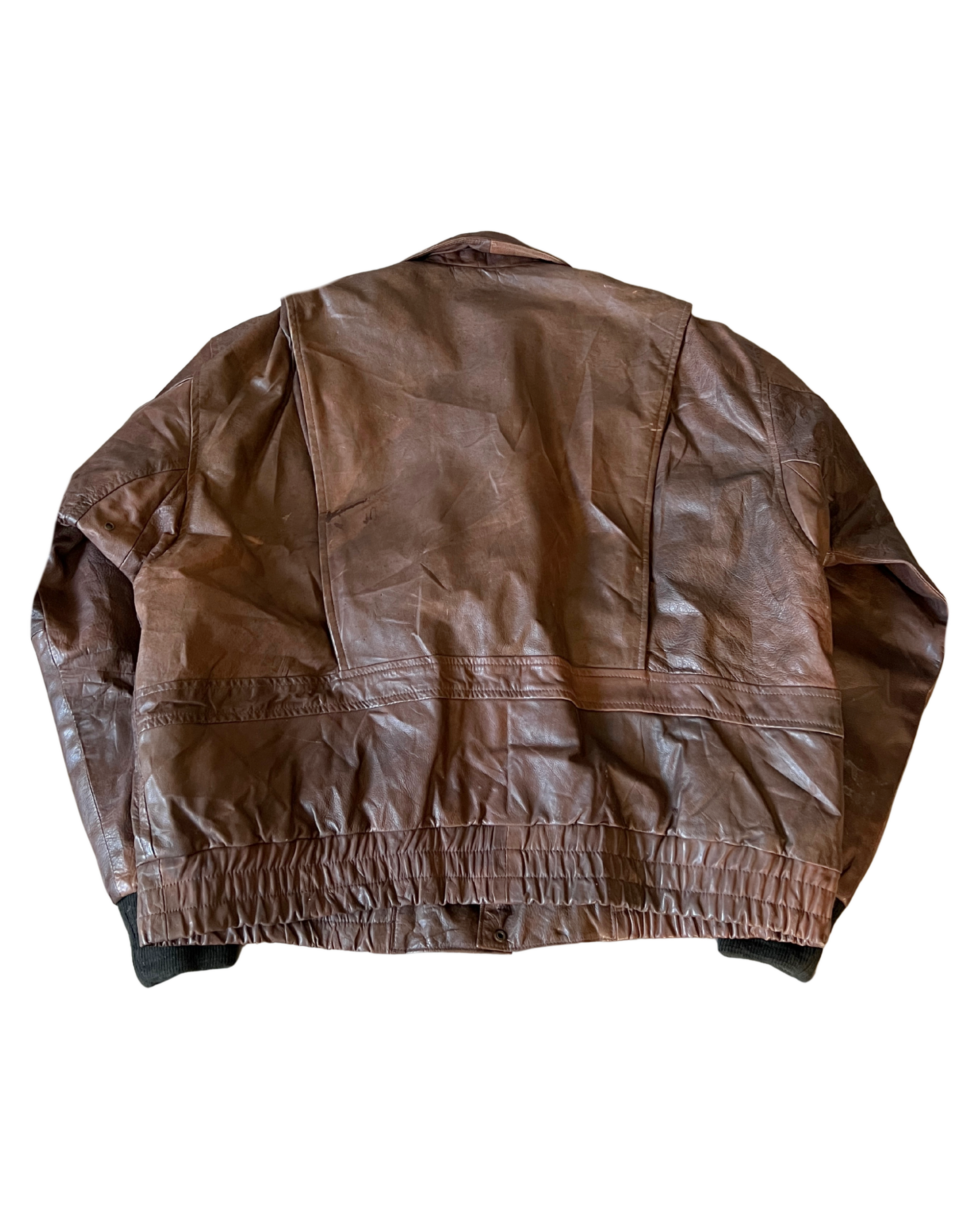 Routey Leather Bomber