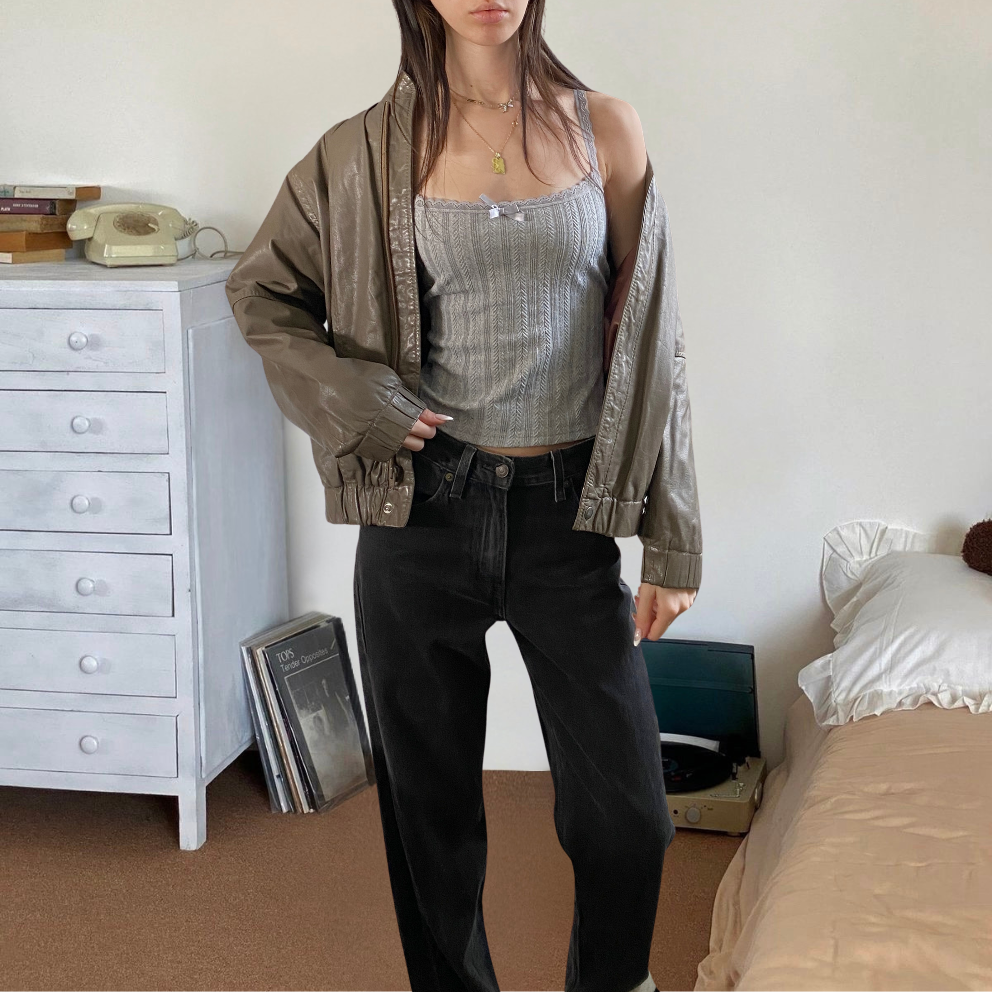Attic Leather Bomber