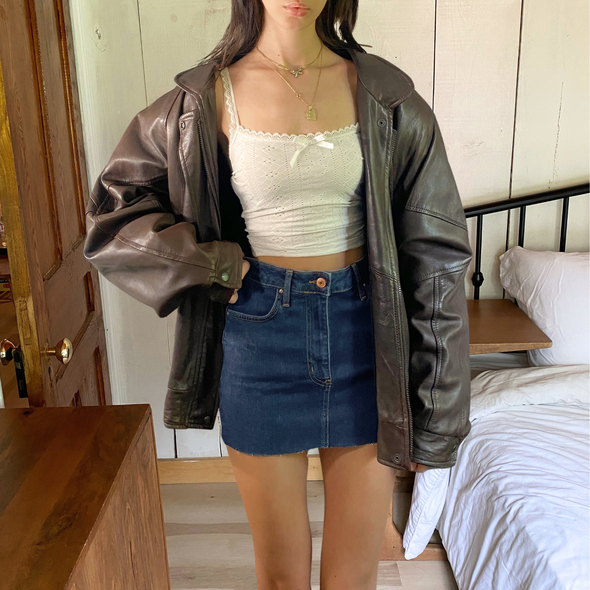 Bainton Leather Bomber