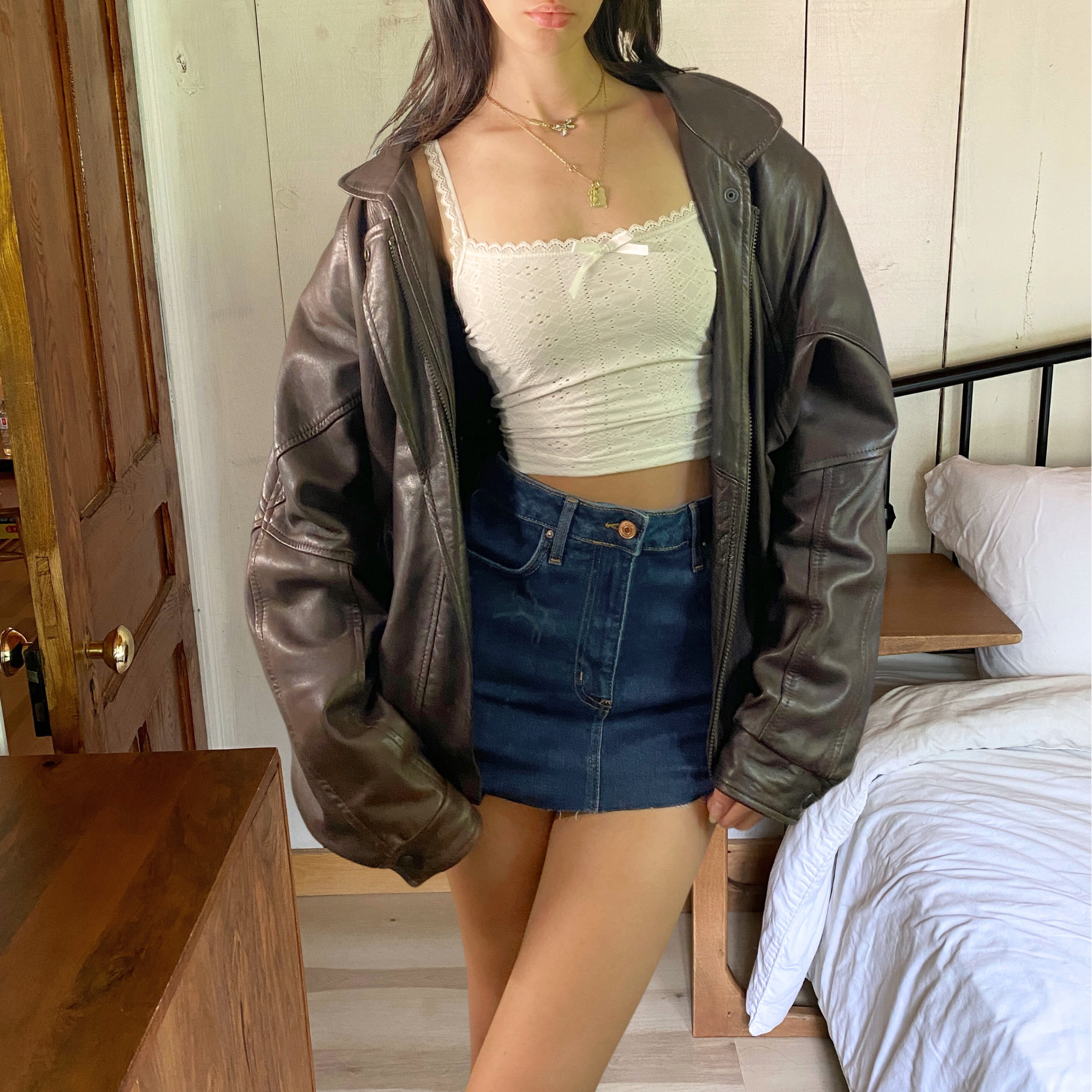 Bainton Leather Bomber