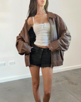 Reed Leather Bomber