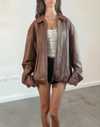 Reed Leather Bomber
