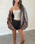 Reed Leather Bomber