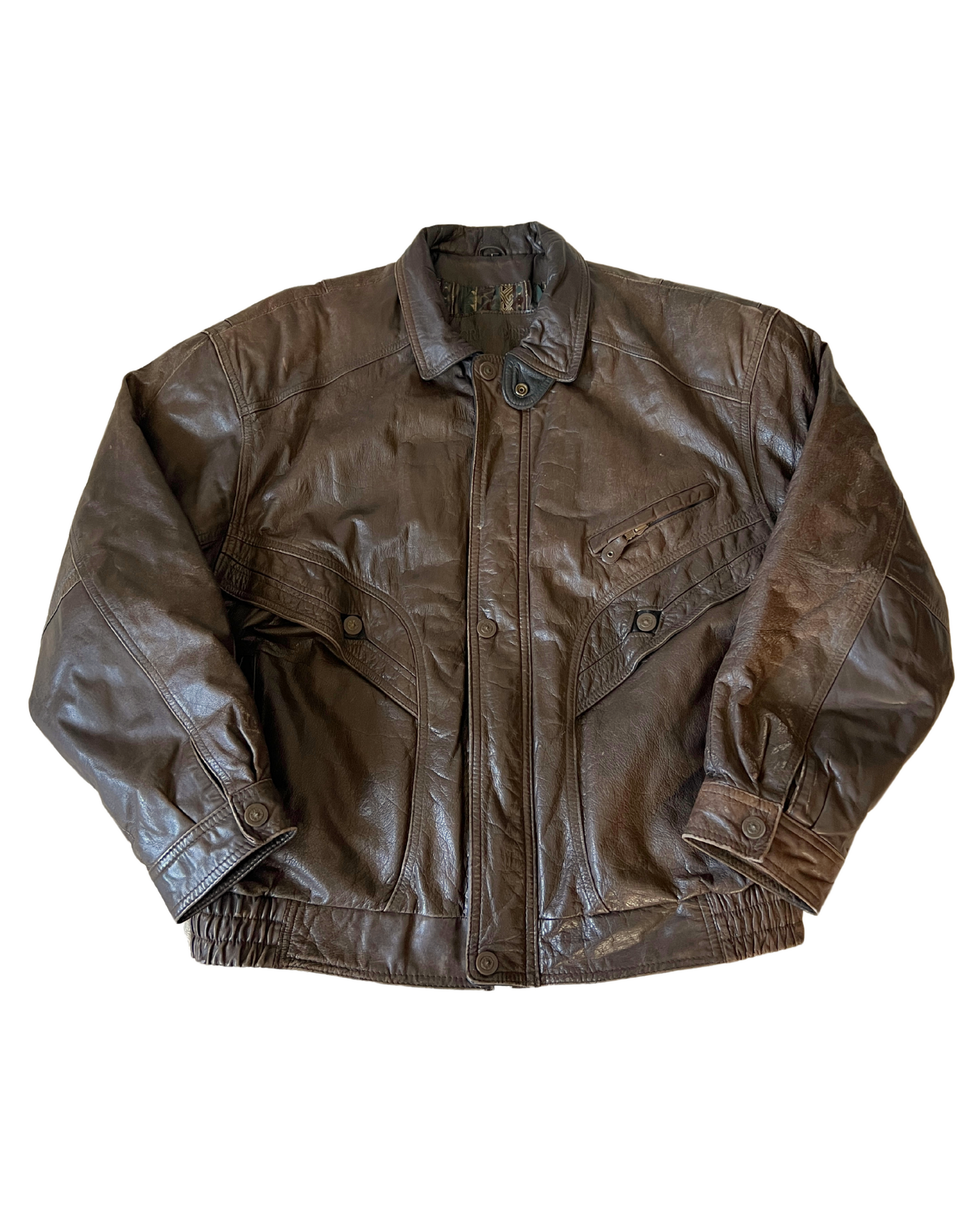 Cricketeer Leather Bomber