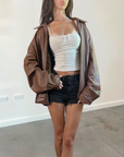 Reed Leather Bomber