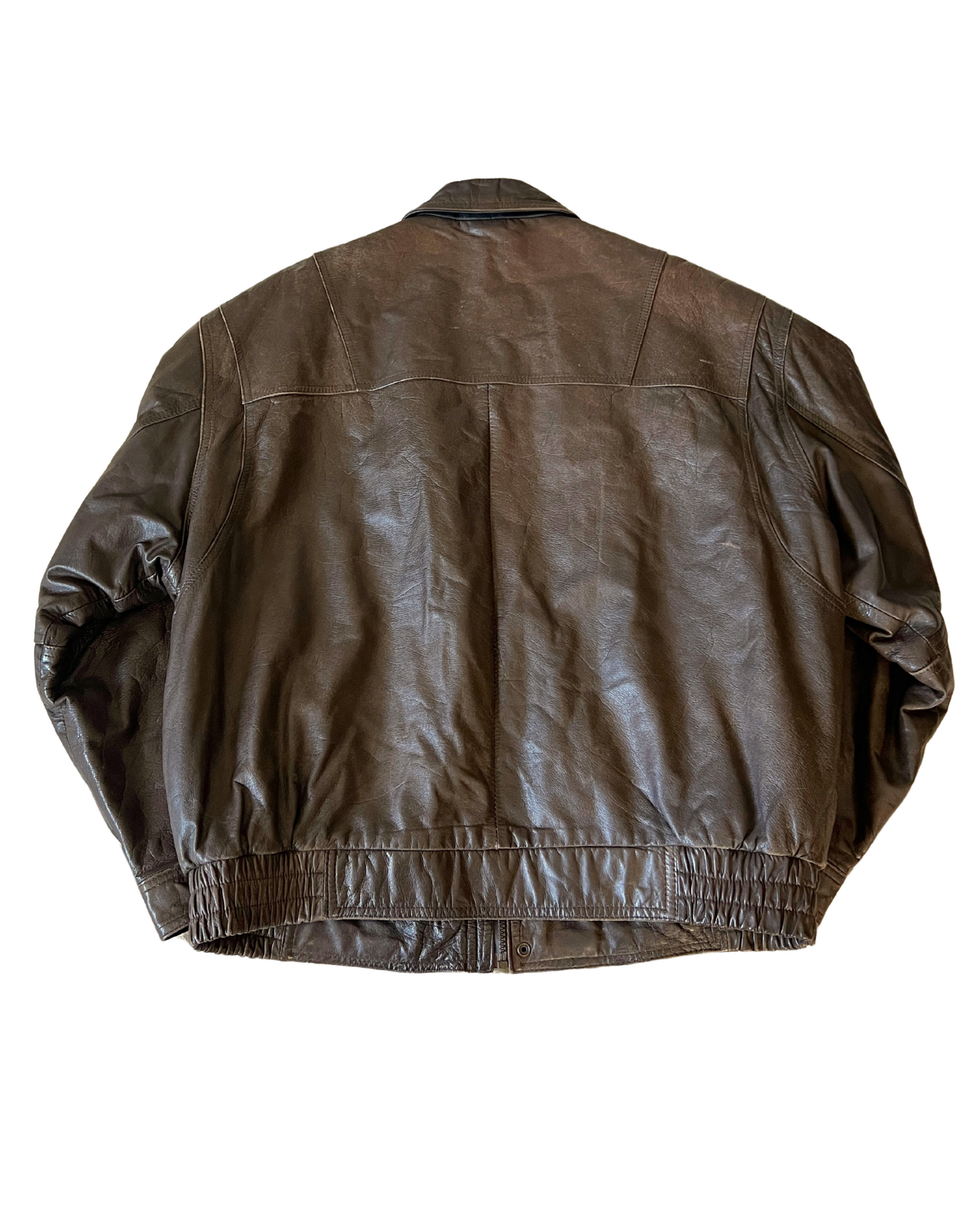 Cricketeer Leather Bomber