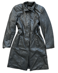 35" Akoury Leather Trench