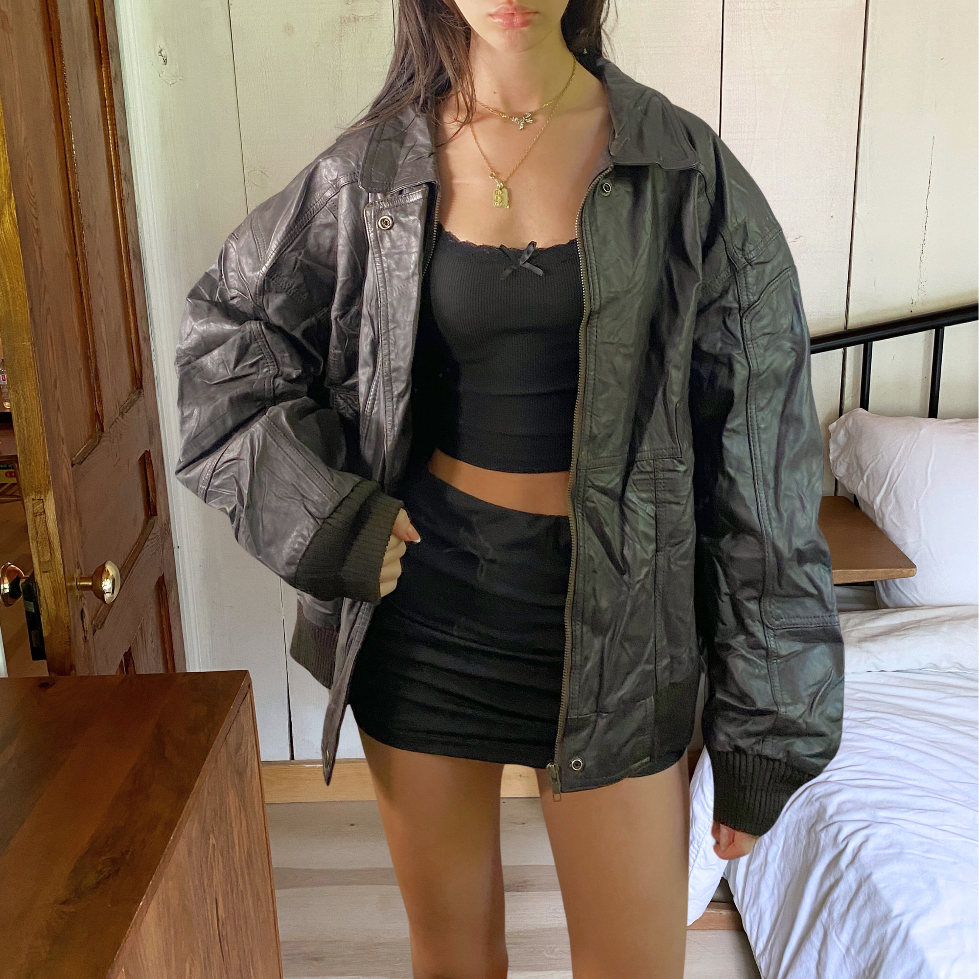 Archer Leather Bomber