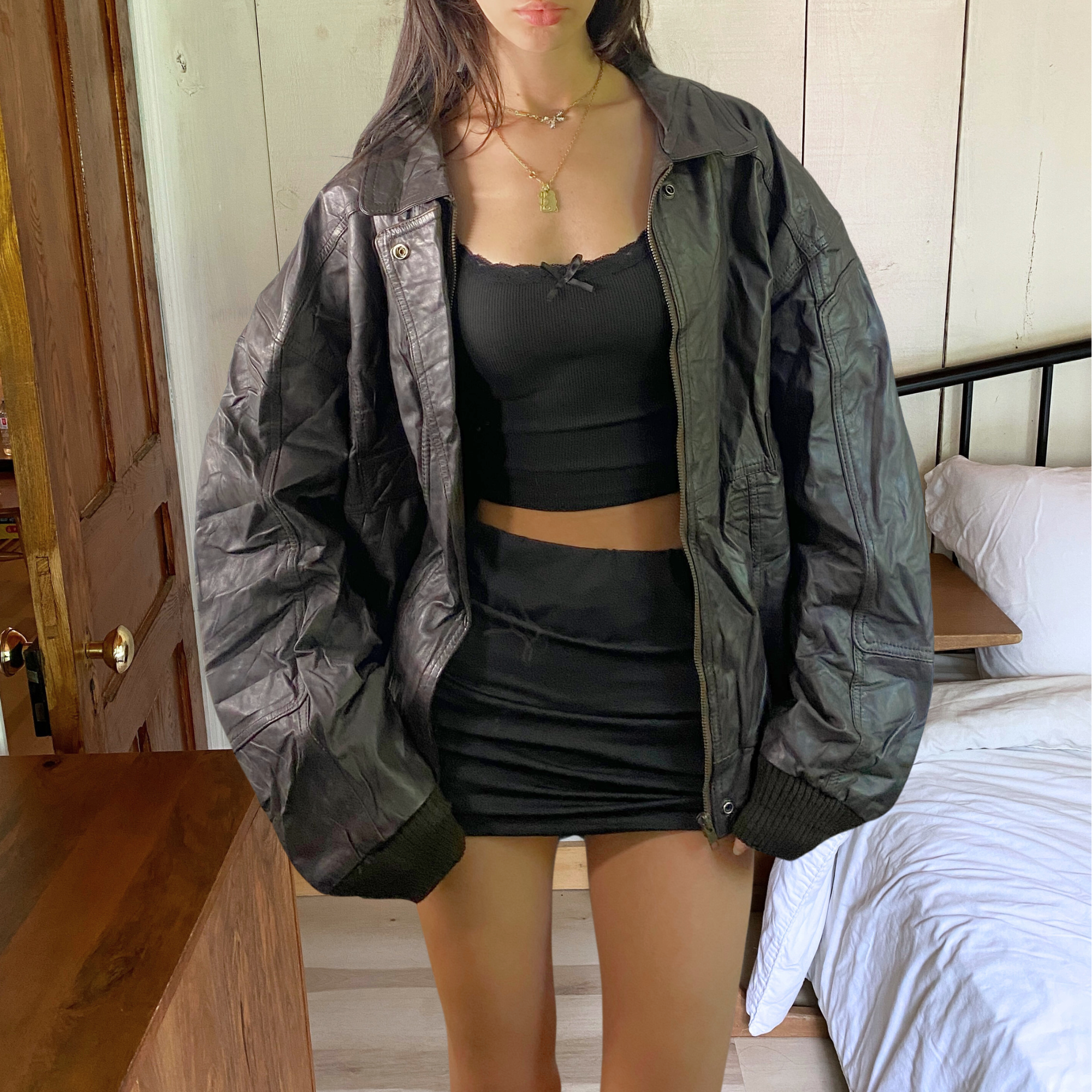 Archer Leather Bomber