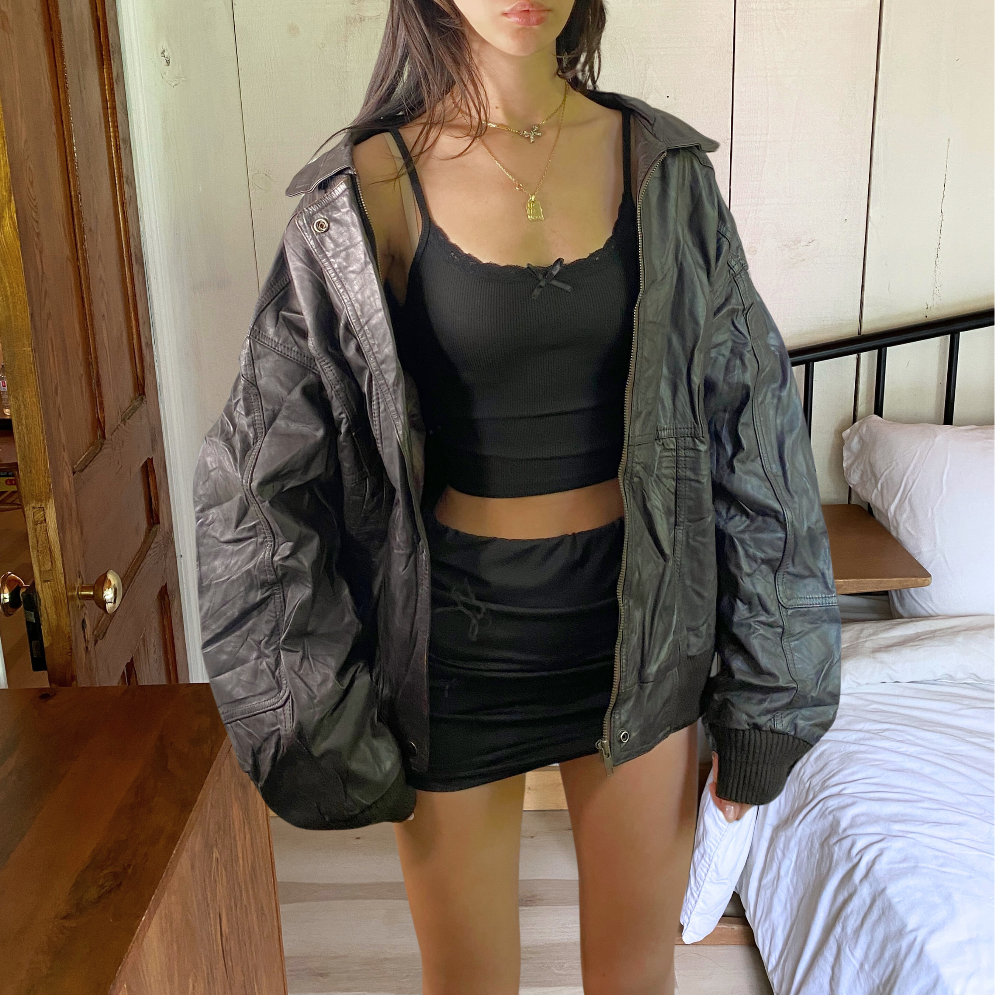 Archer Leather Bomber
