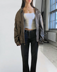 Cricketeer Leather Bomber