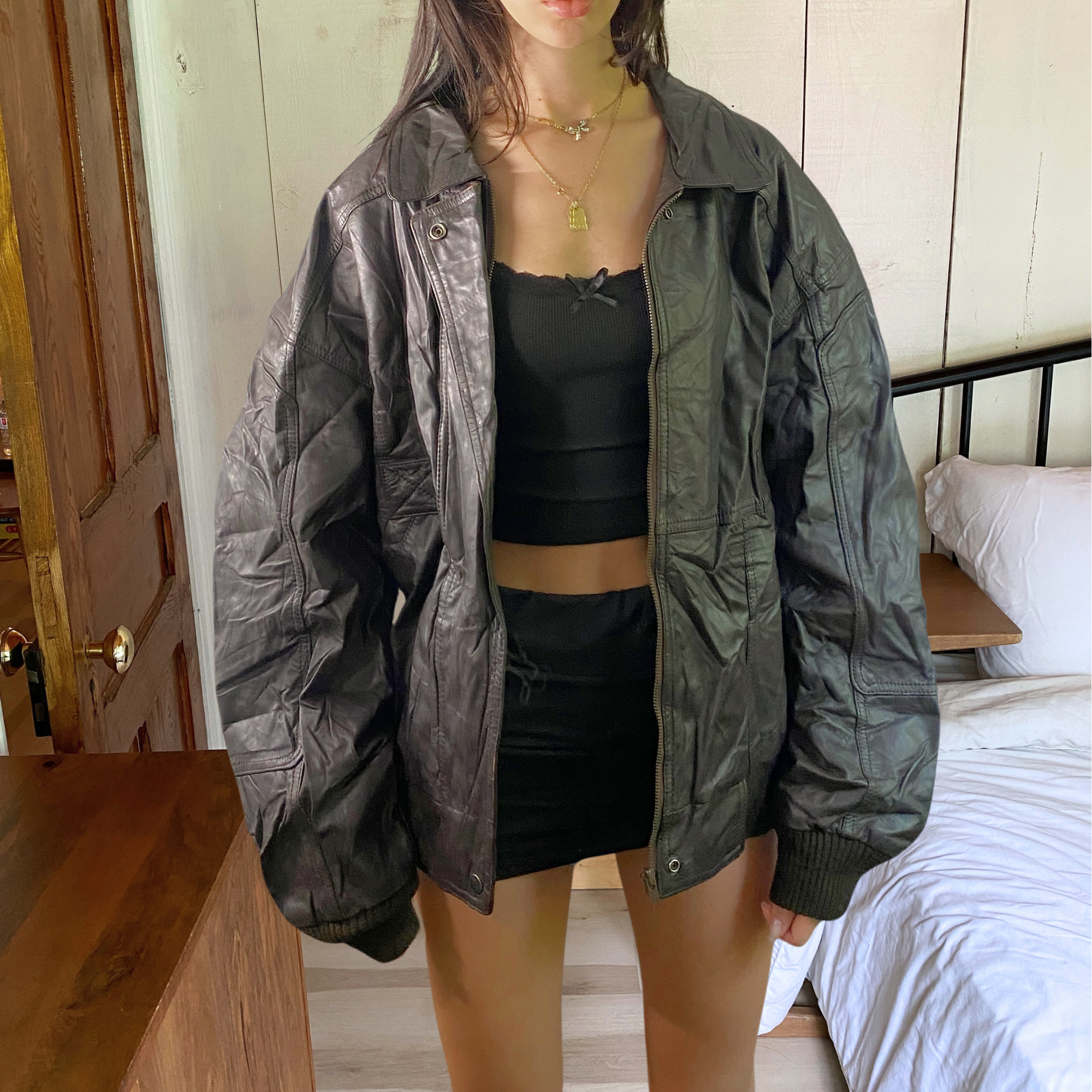 Archer Leather Bomber