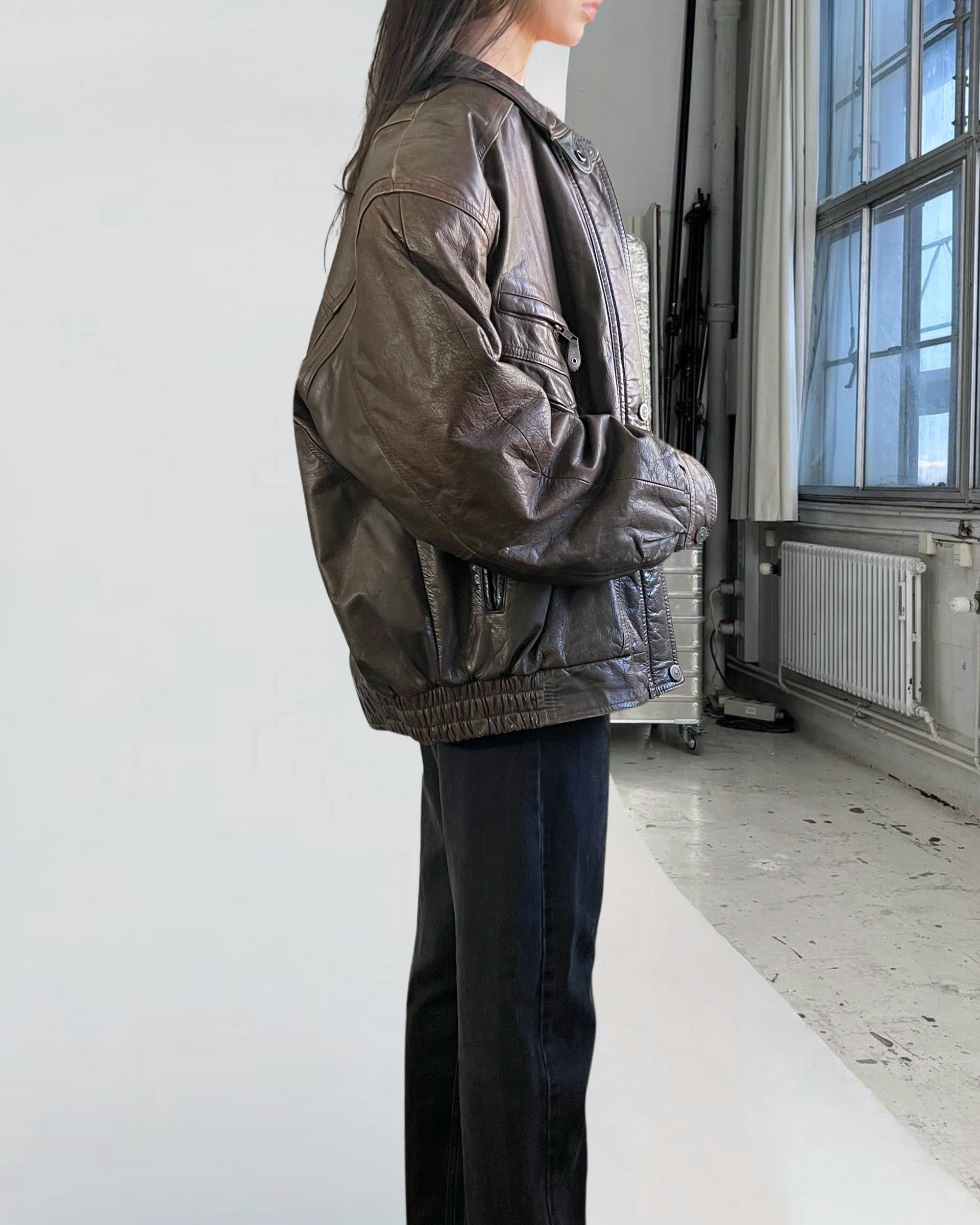 Cricketeer Leather Bomber