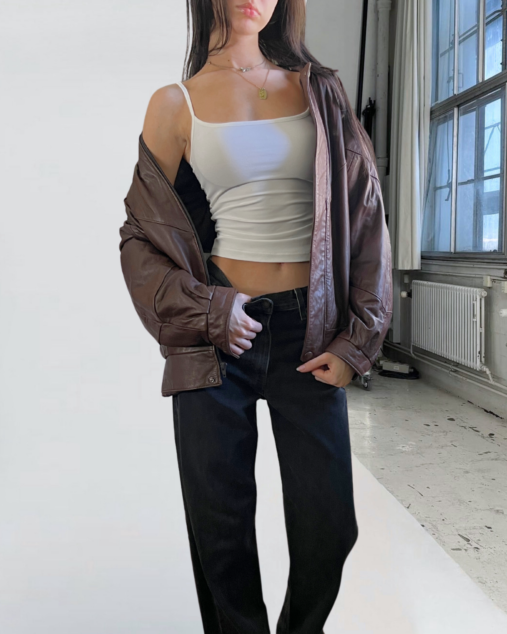 Sam Leather Bomber