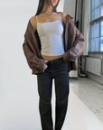 Sam Leather Bomber